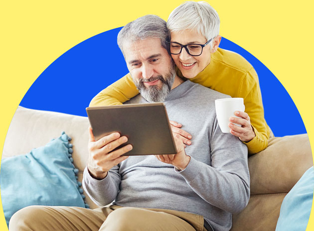 Couple Looking at an iPad